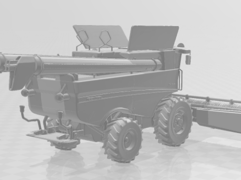 Bonecos 3D 风格漫画动漫车 colheitadeira 收割机风格 caricato 3D 打印模型