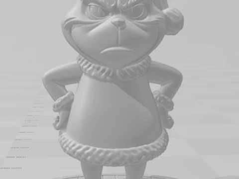 Bonecos 3d style manga anime grinch natal style caricato 3D Print Model