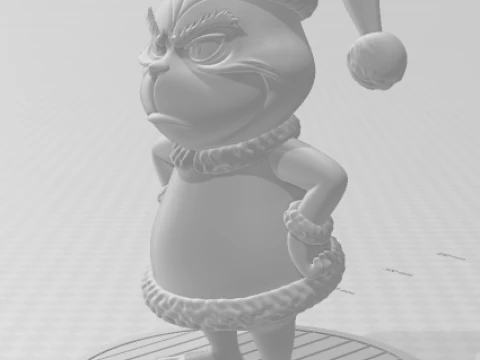 Bonecos 3d style manga anime grinch natal style caricato 3D Print Model