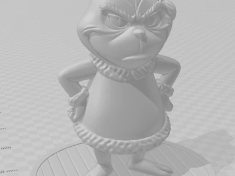 Bonecos 3d style manga anime grinch natal style caricato 3D Print Model