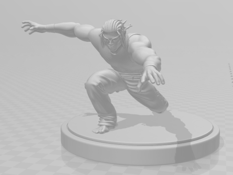 Bonecos 3d style manga anime eddy tekken style caricato 3D Print Model