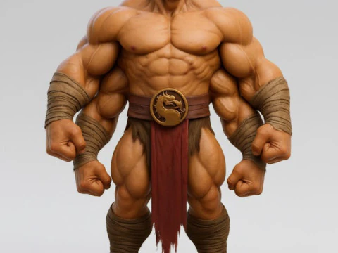 बोनकोस 3डी स्टाइल मंगा एनीमे गोरो मॉर्टल कॉम्बैट स्टाइल कैरिकैटो 3D प्रिंट मॉडल