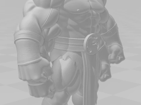 Bonecos 3d style manga anime goro mortal kombat style caricato 3D Print Model