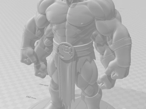Bonecos 3d style manga anime goro mortal kombat style caricato 3D Print Model