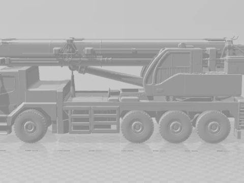 Bonecos 3d style manga anime car pickup carro crane guindaste style caricato 3D Print Model