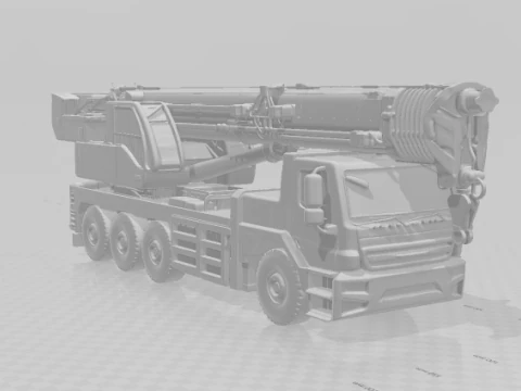 Bonecos 3d style manga anime car pickup carro crane guindaste style caricato 3D Print Model