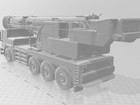 Bonecos 3d style manga anime car pickup carro crane guindaste style caricato 3D Print Model