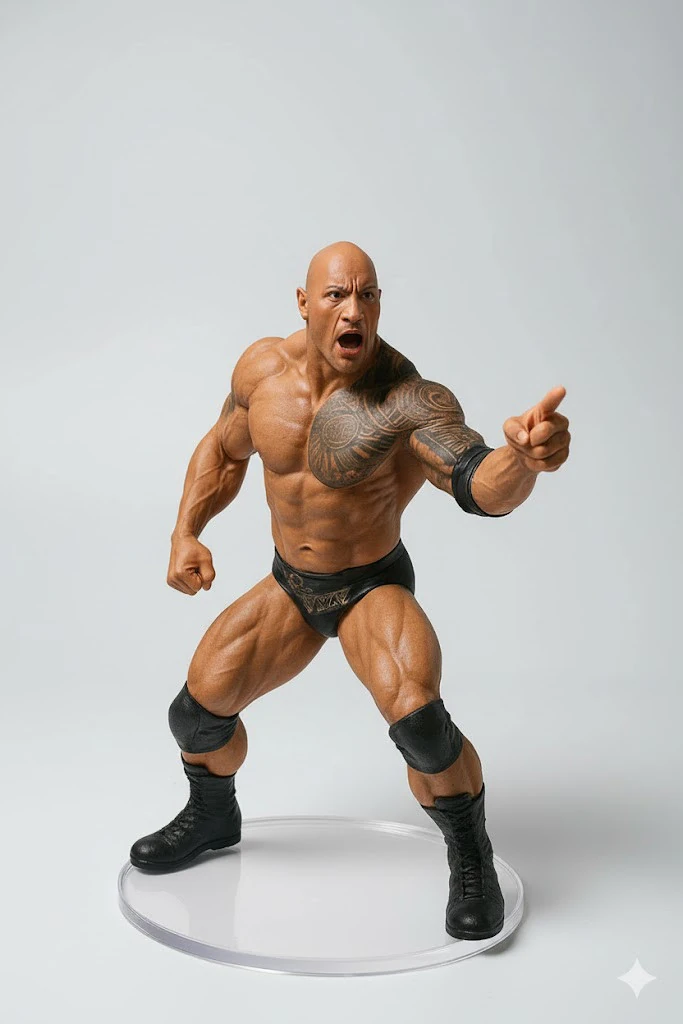 Bonecos 3d style manga anime men the rock style caricato 3D Print Model .c4d .max .obj .3ds .fbx .stl .blend 
