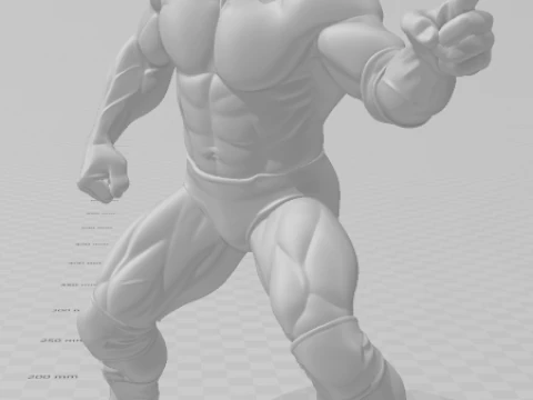 Bonecos 3d style manga anime men the rock style caricato 3D Print Model