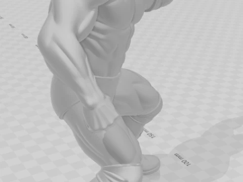 Bonecos 3d style manga anime men the rock style caricato 3D Print Model
