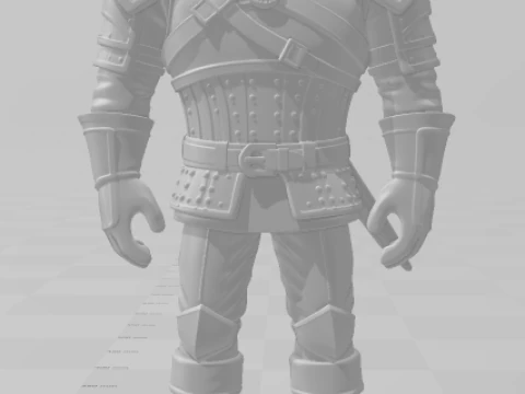 Bonecos 3d style manga anime geralt rivia the wichter style caricato 3D Print Model