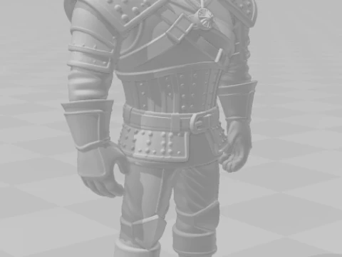 Bonecos 3d style manga anime geralt rivia the wichter style caricato 3D Print Model