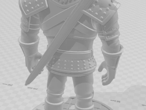 Bonecos 3d style manga anime geralt rivia the wichter style caricato 3D Print Model