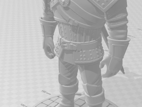 Bonecos 3d style manga anime geralt rivia the wichter style caricato 3D Print Model