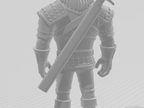 Bonecos 3d style manga anime geralt rivia the wichter style caricato 3D Print Model