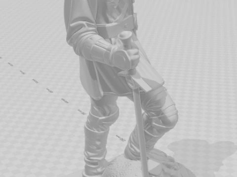 Bonecos 3d style manga anime geralt rivia the wichter style caricato 3D Print Model
