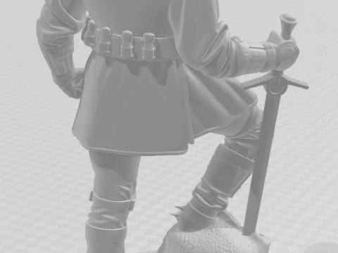 Bonecos 3d style manga anime geralt rivia the wichter style caricato 3D Print Model