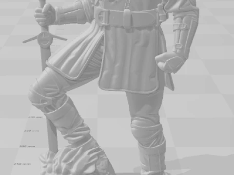 Bonecos 3d style manga anime geralt rivia the wichter style caricato 3D Print Model