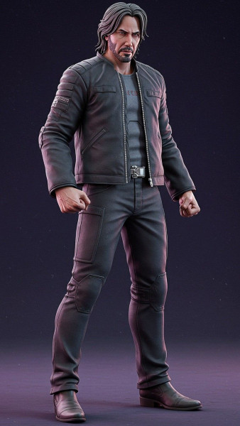 Bonecos 3d стиль манга аніме кіану рівз джон вік стиль карикато 3D Принт Модель .c4d .max .obj .3ds .fbx .stl .blend