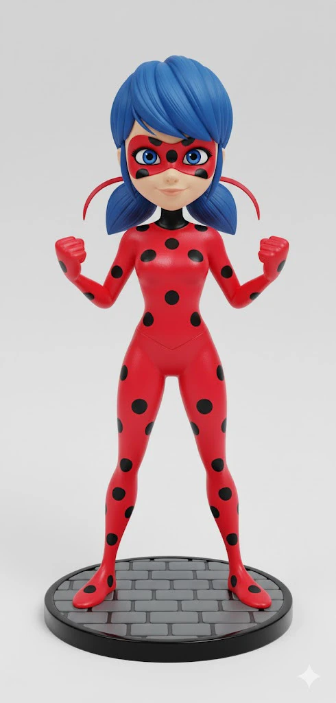 Bonecos 3d style manga anime miraclous ladybug style caricato 3D Print Model .c4d .max .obj .3ds .fbx .stl .blend 