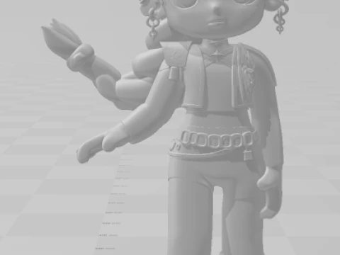 Bonecos 3d style manga anime rumi kpop warrior style caricato 3D Print Model