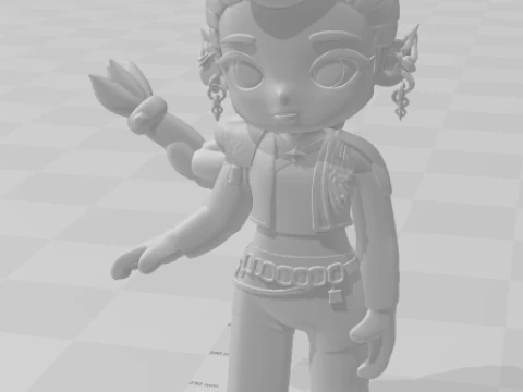 Bonecos 3d style manga anime rumi kpop warrior style caricato 3D Print Model