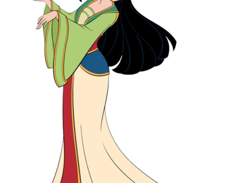 Bonecos estilo 3d mangá anime estilo mulan caricato Modelo de Impressão 3D