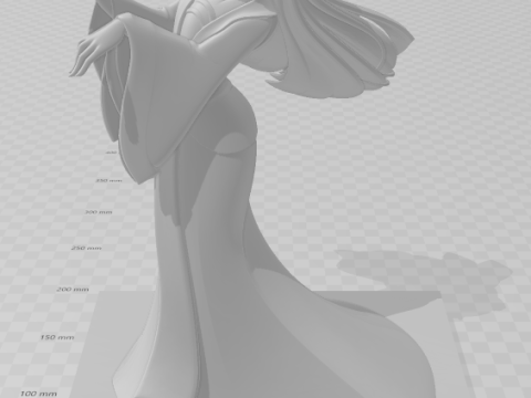 Bonecos estilo 3d mangá anime estilo mulan caricato Modelo de Impressão 3D