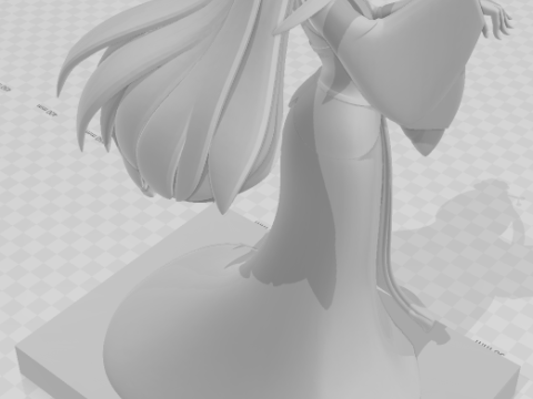 Bonecos estilo 3d mangá anime estilo mulan caricato Modelo de Impressão 3D