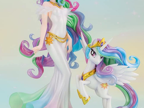 Bonecos 3d style manga anime putri celestia my little pony style caricato Model Cetak 3D