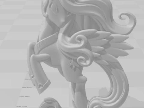 Bonecos 3d style manga anime princess celestia my litle poney style caricato 3D Print Model