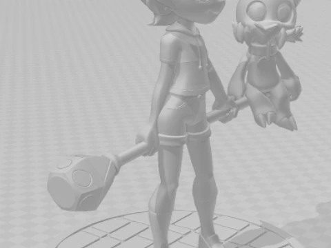 Bonecos 3d style manga anime luz king a casa coruja owl house style caricato 3D Print Model