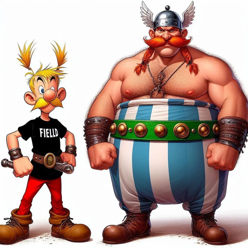 Bonecos 3d tarzı manga anime asterix ve obelix savaşçı tarzı karikatür 3D Baskı Modeli .c4d .max .obj .3ds .fbx .stl .blend