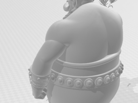 Bonecos 3d tarzı manga anime asterix ve obelix savaşçı tarzı karikatür 3D Baskı Modeli