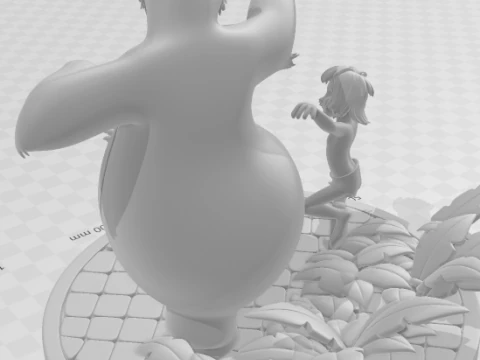 Bonecos 3d style manga anime mogli e balu style caricato 3D Print Model