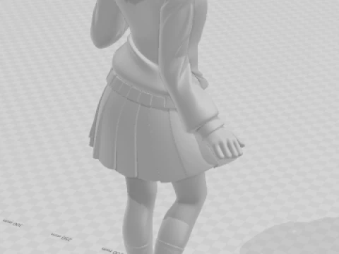Bonecos 3d style manga anime akane women lolli style caricato 3D Print Model