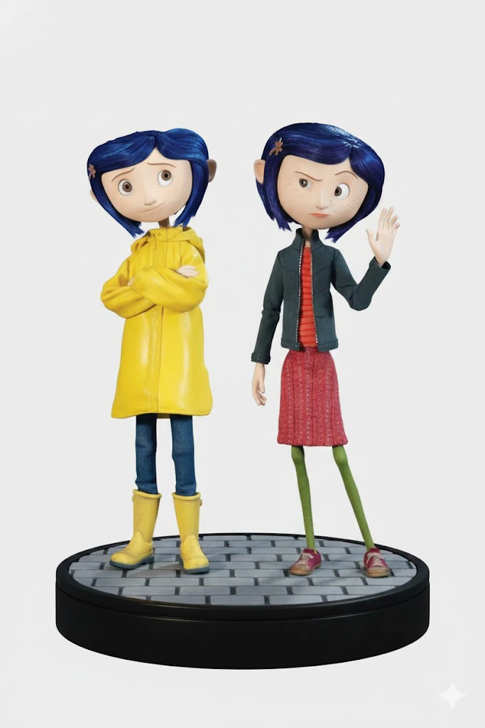 Bonecos 3d style manga anime coraline women lolli style caricato 3D Print Model .c4d .max .obj .3ds .fbx .stl .blend 