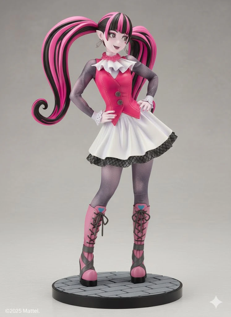 Bonecos 3d style manga anime draculaura monster high women lolli style caricato 3D Print Model .c4d .max .obj .3ds .fbx .stl .blend 