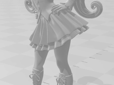 Bonecos 3d style manga anime draculaura monster high women lolli style caricato 3D Print Model