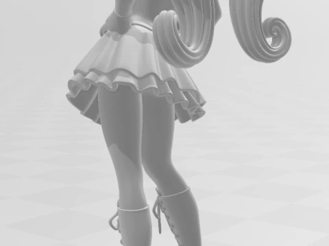 Bonecos 3d style manga anime draculaura monster high women lolli style caricato 3D Print Model