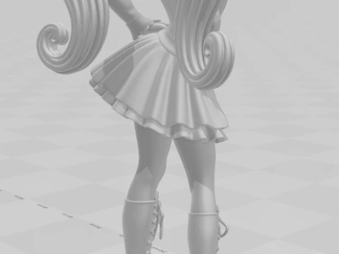 Bonecos 3d style manga anime draculaura monster high women lolli style caricato 3D Print Model