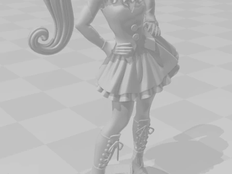 Bonecos 3d style manga anime draculaura monster high women lolli style caricato 3D Print Model