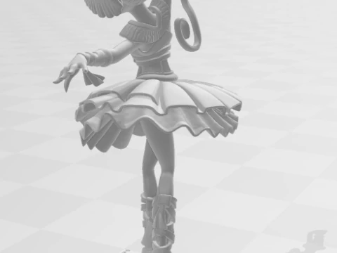 Bonecos 3d style manga anime cleo bale monster high women lolli style caricato 3D Print Model