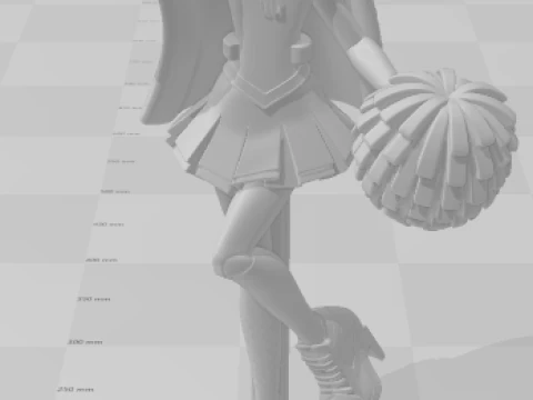 Bonecos 3d style manga anime cleo monster high women lolli style caricato 3D Print Model