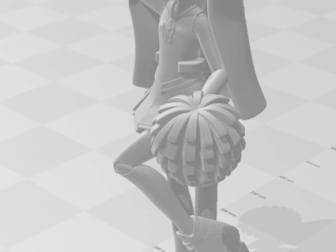 Bonecos 3d style manga anime cleo monster high women lolli style caricato 3D Print Model