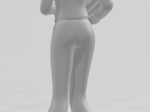 Bonecos 3d style manga anime sabrina miracolous women lolli style caricato 3D Print Model