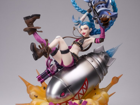 Bonecos estilo 3d mangá anime jinx lol mulheres lolli estilo caricato Modelo de Impressão 3D