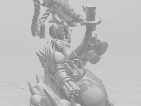 Bonecos 3d style manga anime jinx lol women lolli style caricato 3D Print Model