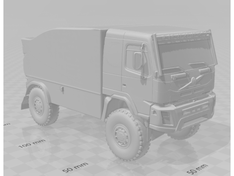 Bonecos 3d style manga anime camion stile dakar caricato Modello di stampa 3D