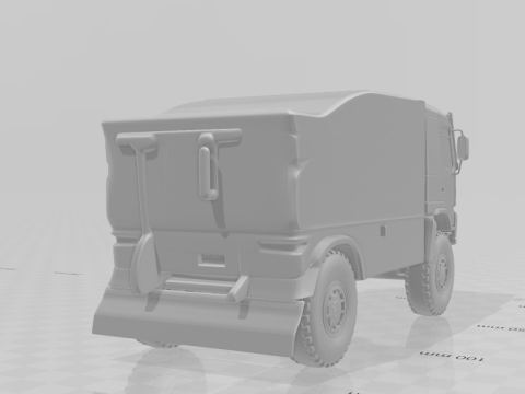 Bonecos 3d style manga anime camion stile dakar caricato Modello di stampa 3D